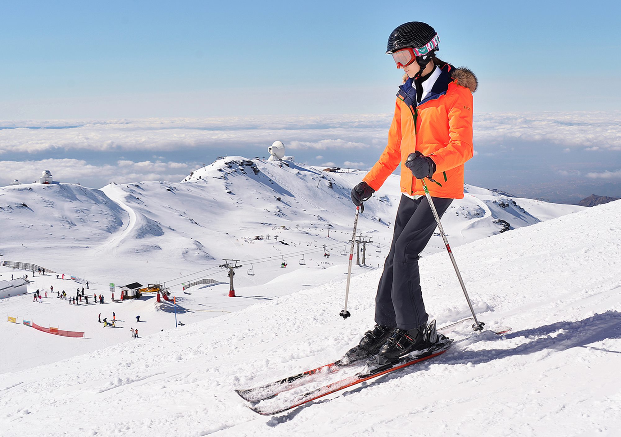 reservar un dia de nieve ski snow board Esquí en Sierra Nevada desde Granada con transporte traslado y equipamiento material